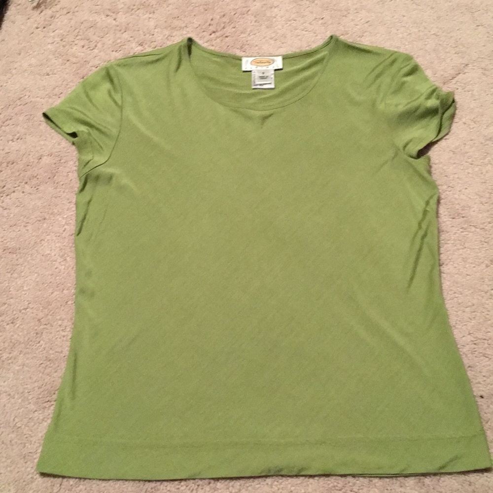 Talbots Apple Green Blouse
